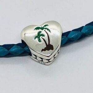 ✨✨Pandora State Of Florida Heart Charm Beach Palm Tree Charm